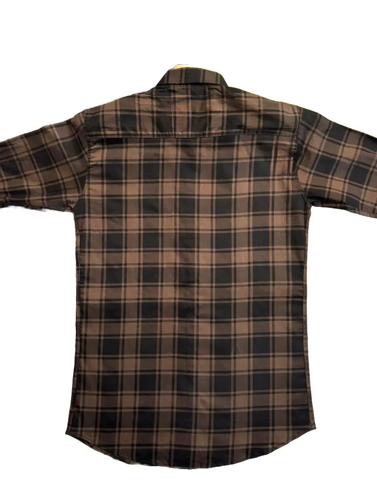 coffee brown checks shirt 2.webp