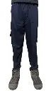 Men's Blue Straight Fit Cotton Cargo