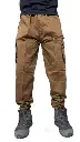 Men's Mustard Brown Straight Fit Cotton Cargo