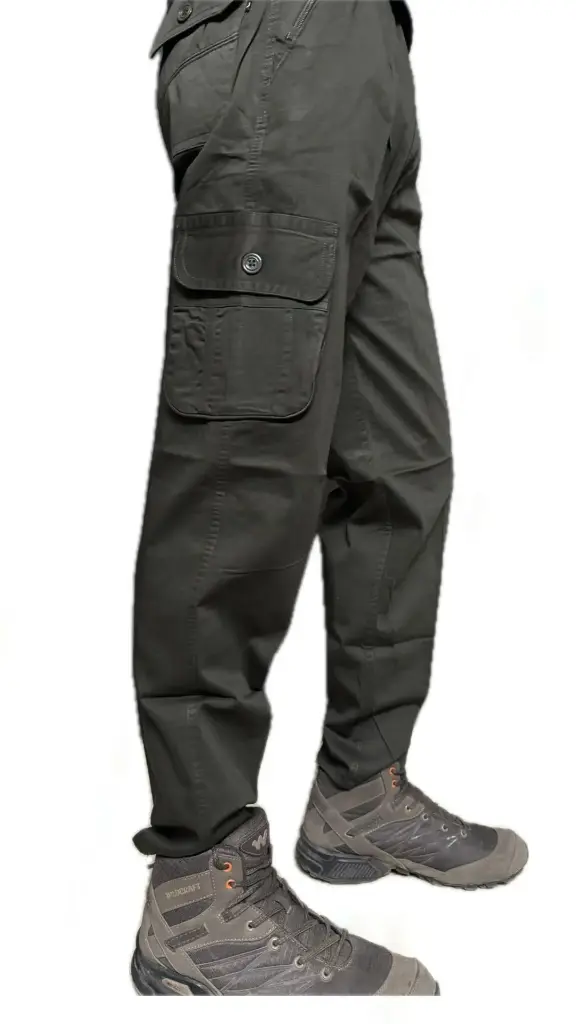 Men's Dark Green Shade Straight Fit Cotton Cargo