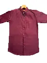 Men's Maroon Regular Fit Shirt