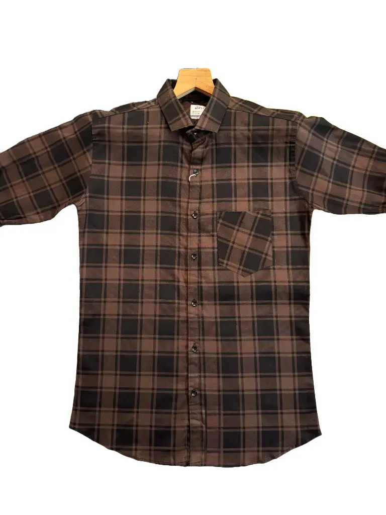Coffee Brown Casual Shirt For Men