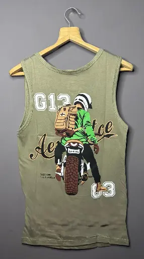 Men's Bike Rider Graphic Printed Vest For Gym