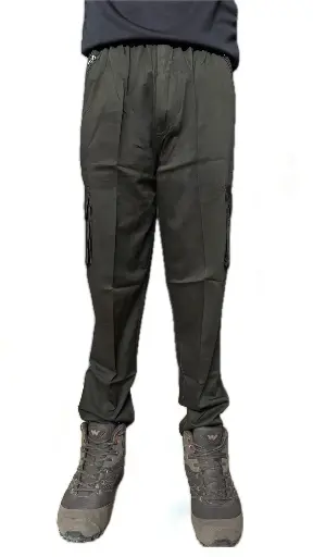 Men's Dark Green Shade Straight Fit Cotton Cargo