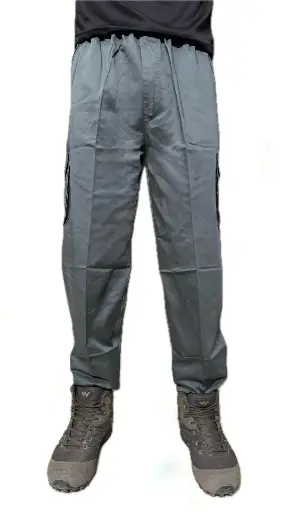 Men's Bluish Grey Straight Fit Cotton Cargo