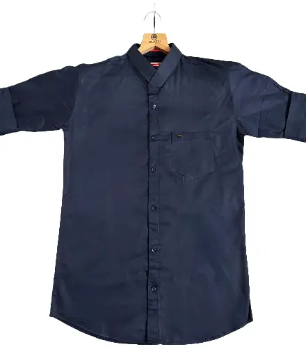 Men's Dark Blue Regular Fit Shirt