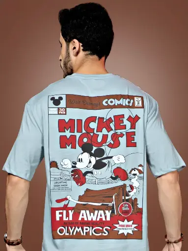 Mickey Mouse Comics Backprint Oversized T-Shirt